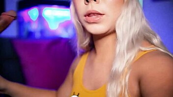 Wow, can this horny blonde handle a tiny 18+ cock?