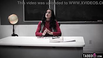 Hey Sophia Burns, getting your teen 18+ ass pounded by teacher Penny Barber and stepson for grades?