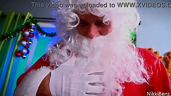 Lucky Santa Fucks Nikki Benz And Amy Andersen!