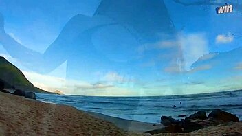 first blowjob of year on beach, called stranger, guess what happened?