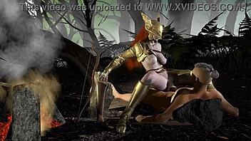 Malenia rides on top in the forest in this Elden Ring parody loop.