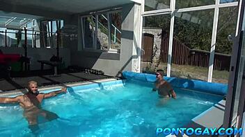 Gay Daddy Taking Big Dick From Two Endowed Guys