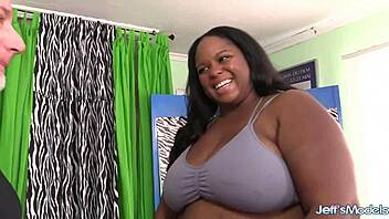 black and plump olivia leigh receives the perfect pussy massage from big black cock