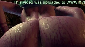 Sexy Purple Elf Bounces Big Round Butt In Pov 3D Porn