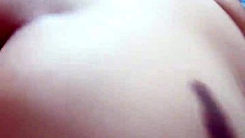 Doggy style dildo fucking my wife hard, pov pussy orgasm.