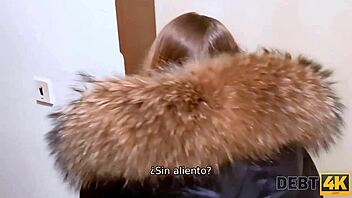 Damn! Debt4k Stud Bangs Adorable Debtor After She Sucks His Huge Cock in POV!