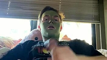 fit guy says, stroke my cock during skin care?