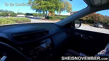 Daddy's girl seduces stepdad in outdoor car encounter