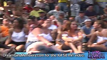 Wives losing control at wild Nudes a Poppin beach event