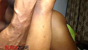 Couple fucks chubby girl next door in backshot, cumming on her big tits and pussy.