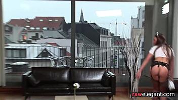 Bootylicious euro maid sucking black cock