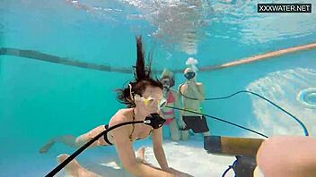 whoa, underwater group sex with eva sasalka is wild af!
