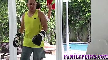 black teen gets facial after intense fucking session