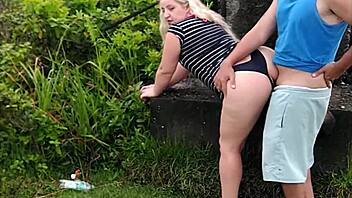 I Caught a Couple Fucking in Public on Park Camera with Big African Ass