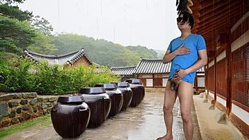 Two Closeted Gays Tease Outdoors, Craving to Explore Each Other's Desires.