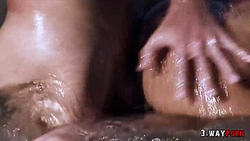 amateur with big tits in outdoor 3some, that's hot