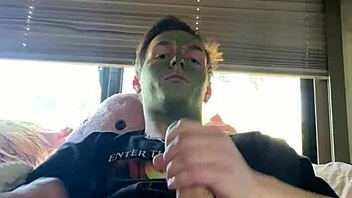 fit guy says, stroke my cock during skin care?