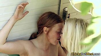Lesbian Aussie Eaten Out in Hairy Outdoor Fingering Reality Scene