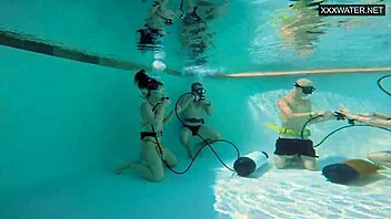 whoa, underwater group sex with eva sasalka is wild af!