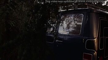 Is This Blonde Nude Girl Having Sex in the Car at Midnight?