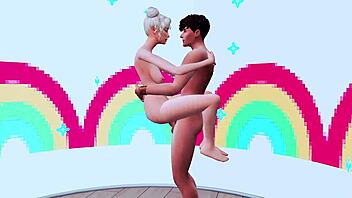 Sis seduces stepbro for hot anal action in cartoon porn