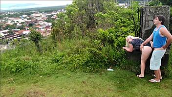 I Caught a Couple Fucking in Public on Park Camera with Big African Ass