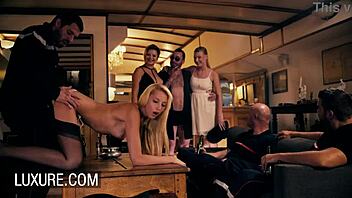 Wild Orgy with Gorgeous Babes in Anal Action