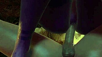 Sexy Purple Elf Bounces Big Round Butt In Pov 3D Porn