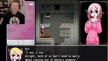 Stuck in naughty escape game? Panic party with creampie action!