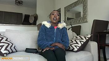 Slutty Black College Babe Loves Rough Cowgirl Fuck