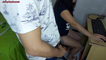 my boss rides my cock to keep me quiet