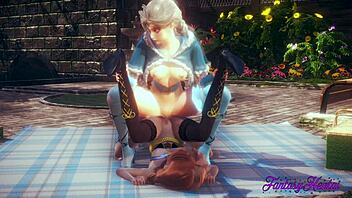 frozen hentai elsa and anna get fucked in threesome
