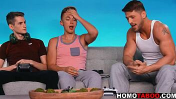 Gay rimjob and anal sex with step-uncle