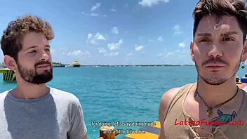 Rob Silva and Ken going at it hot in public beach scene