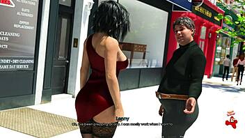 hey, wanna see anna in a sexy red dress with black stockings?