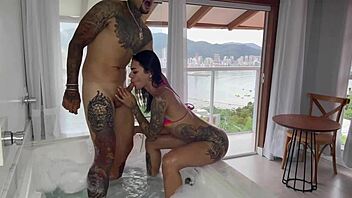 fuck me hard in the jacuzzi while facing the sea. i want your big cock inside my swollen pussy!