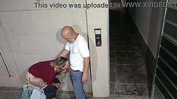 teacher in costume seduces student behind school in anime hentai workout scenario