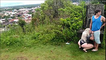 I Caught a Couple Fucking in Public on Park Camera with Big African Ass