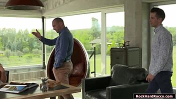 hey, check this russian secretary getting double penetrated in wild anal action with big cock!