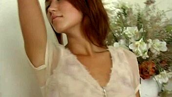 Perfect body redhead masturbates after watching porn