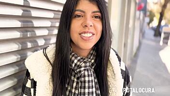 Sexy Brazilian Karoll Ferraz Swallows Cum