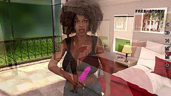 alex fucks latisha's pussy with her own dildo