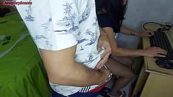 my boss rides my cock to keep me quiet