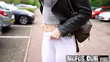 Wow! Cute British Chick Needs Cash for Public Car Action!