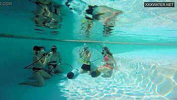 whoa, underwater group sex with eva sasalka is wild af!