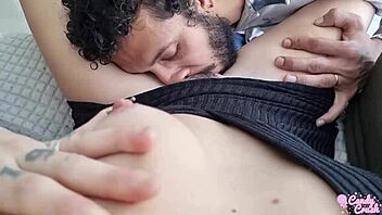 beautiful latina couple prefers home sex over dinner 😈
