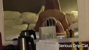 i'm in a hotel room with a teen 18+ babe, bending her over for hardcore sex and creampie