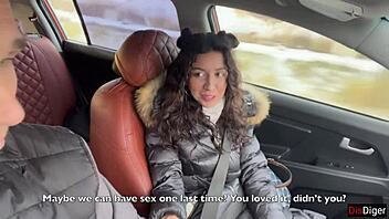 Risky Public Sex In Car With Huge Cum On Face