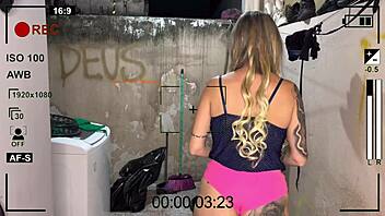 Hey, Hired Maid With Shorts Wedged In Big Ass! 😍