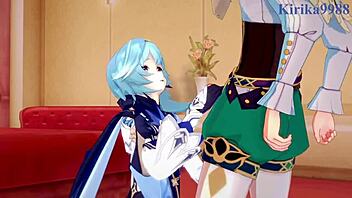 eula and rosaria and venti have intense sex in genshin impact hentai